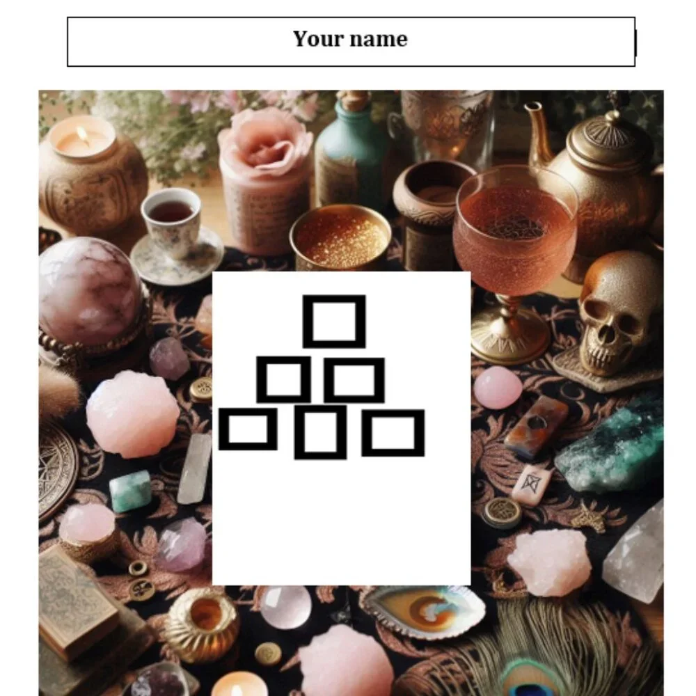 Tarot card reading customized with name Calendar monthly, planner, dryerase